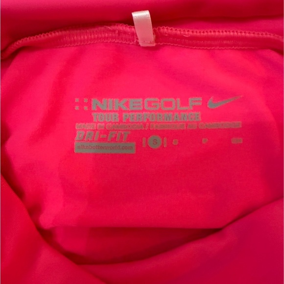 Nike Dri Fit tour performance Women's Bright Pink Long Sleeve top. Womens Small - Picture 2 of 7